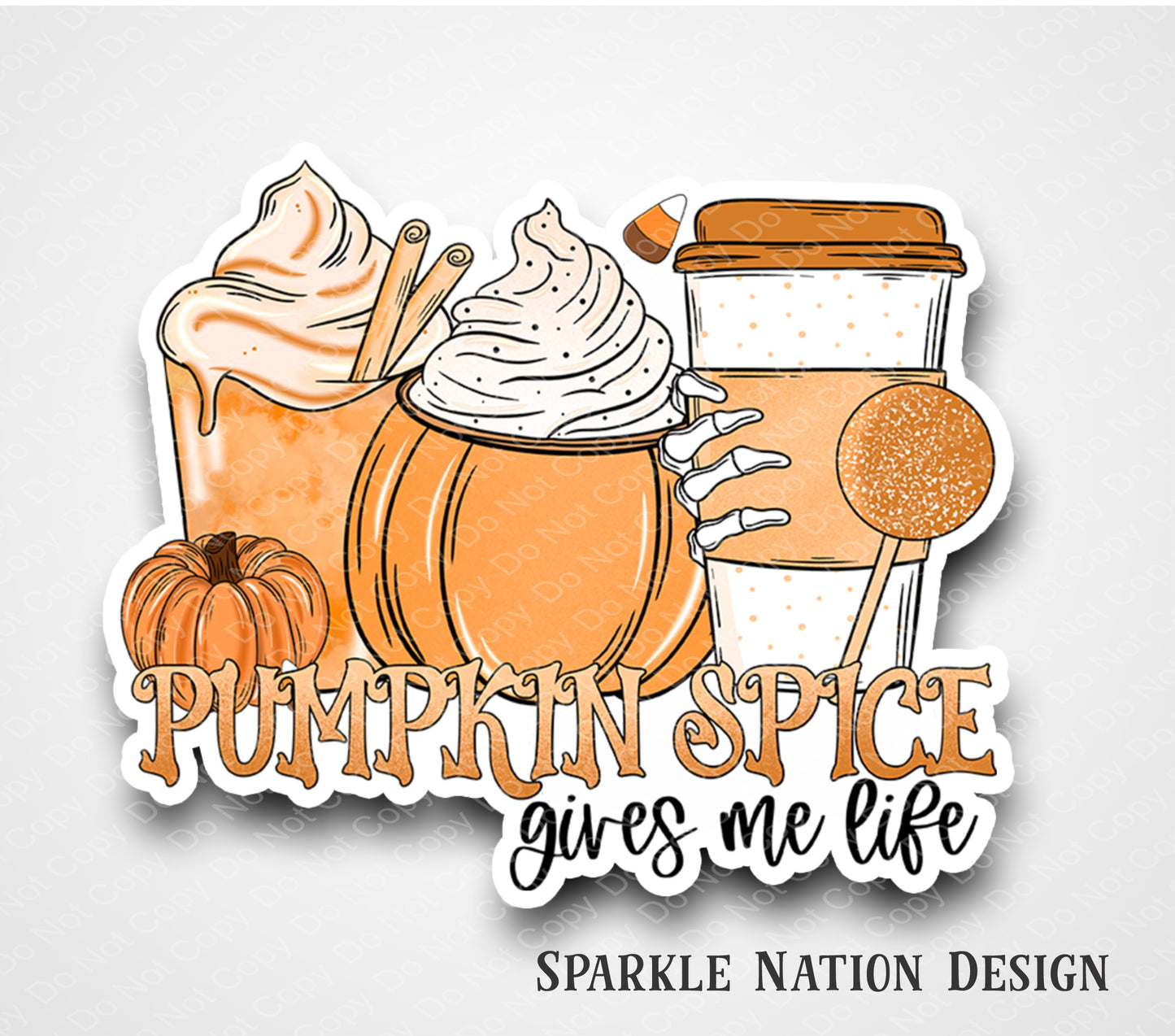 Pumpkin Spice Gives Me Life Sticker