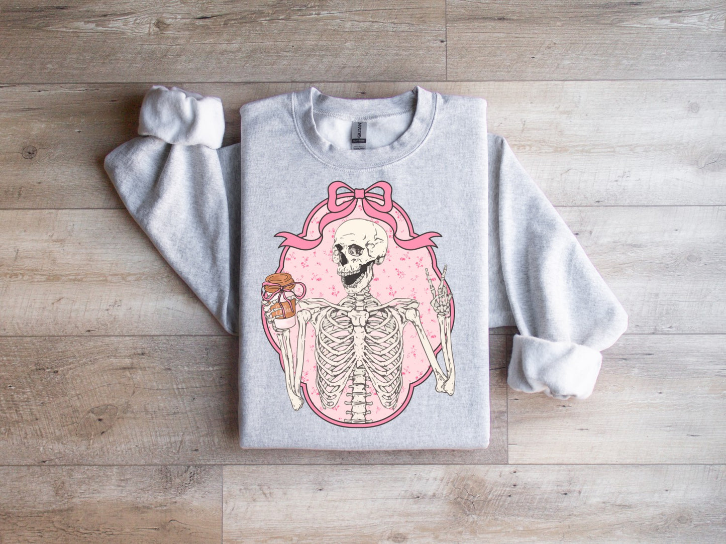 Coquette Bow Skeleton Sweatshirt