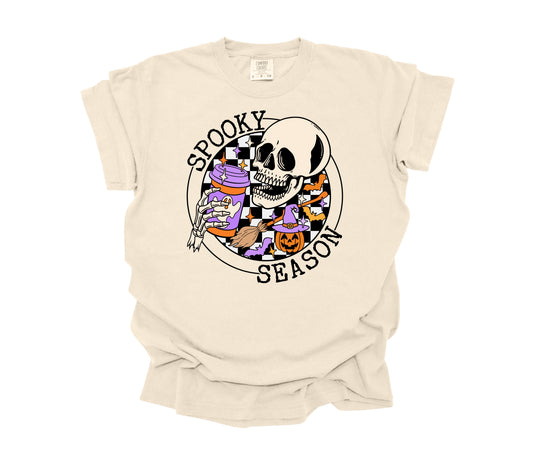 Spooky Season Coffee Skull Halloween Shirt