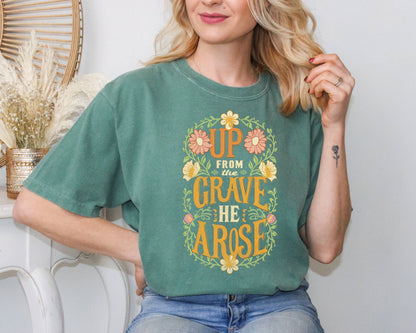 Up From the Grave He Arose Christian Easter Shirt