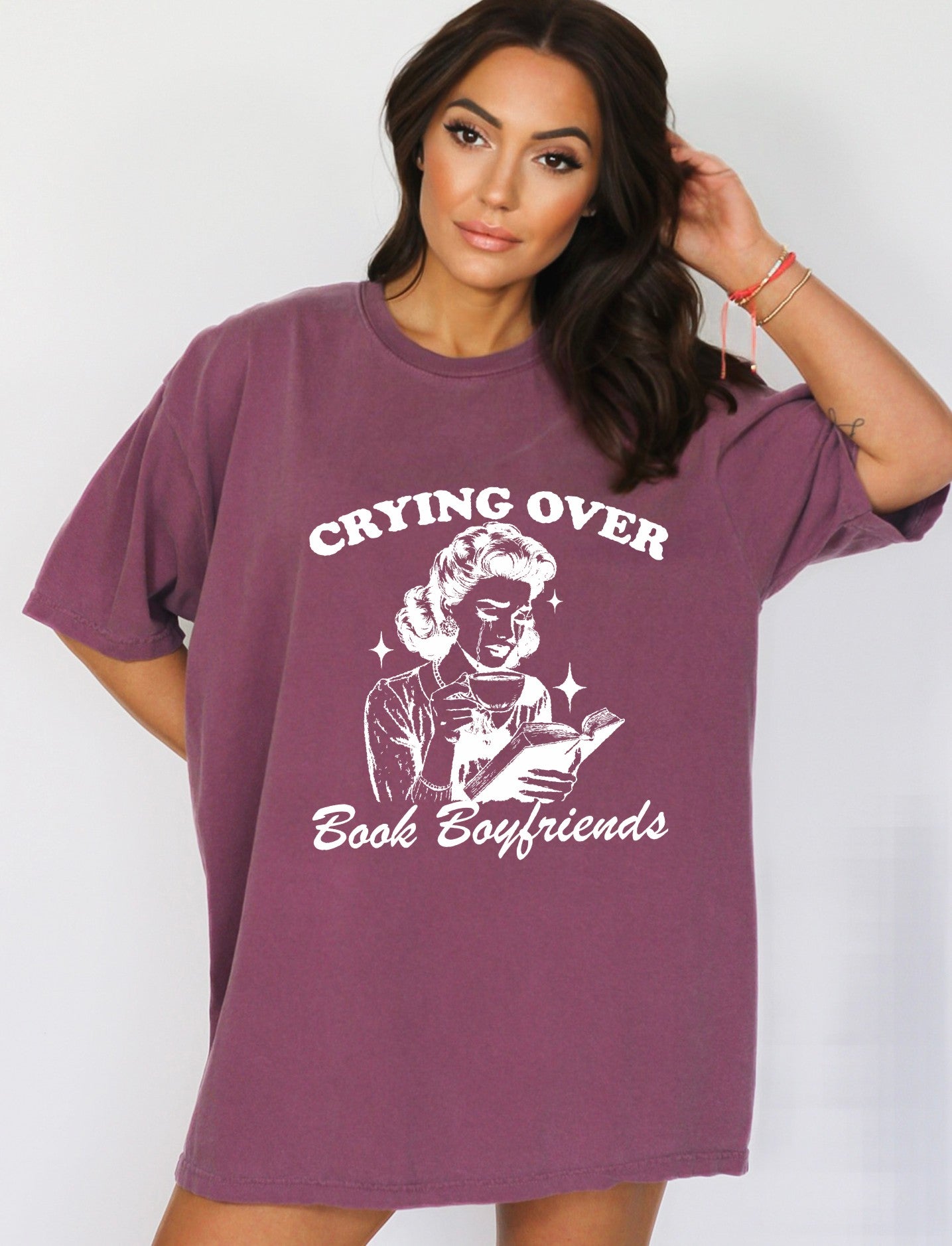 Crying Over Book Boyfriends Book Lover Shirt