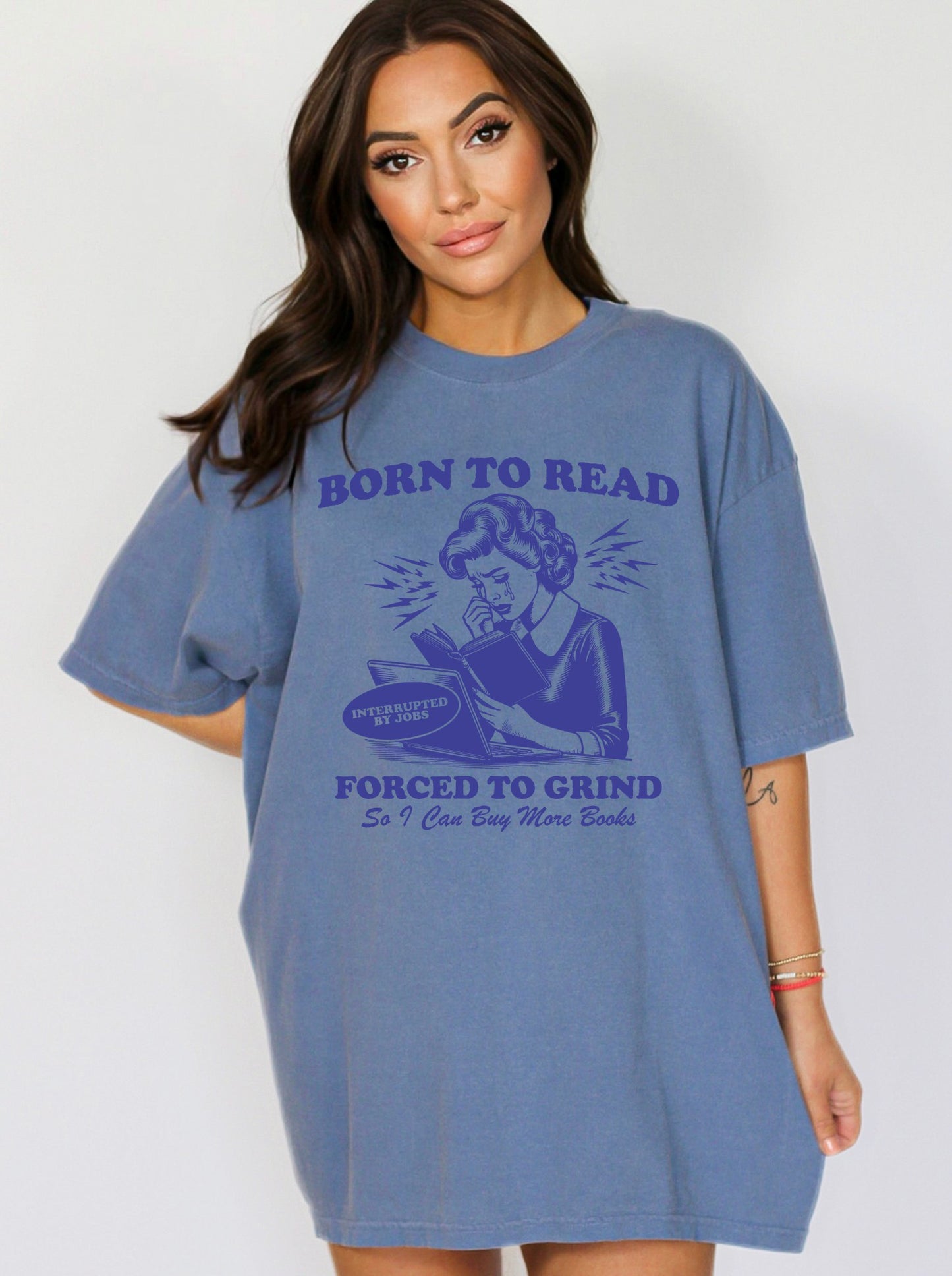 Born to Read Forced to Grind Book Lover Shirt