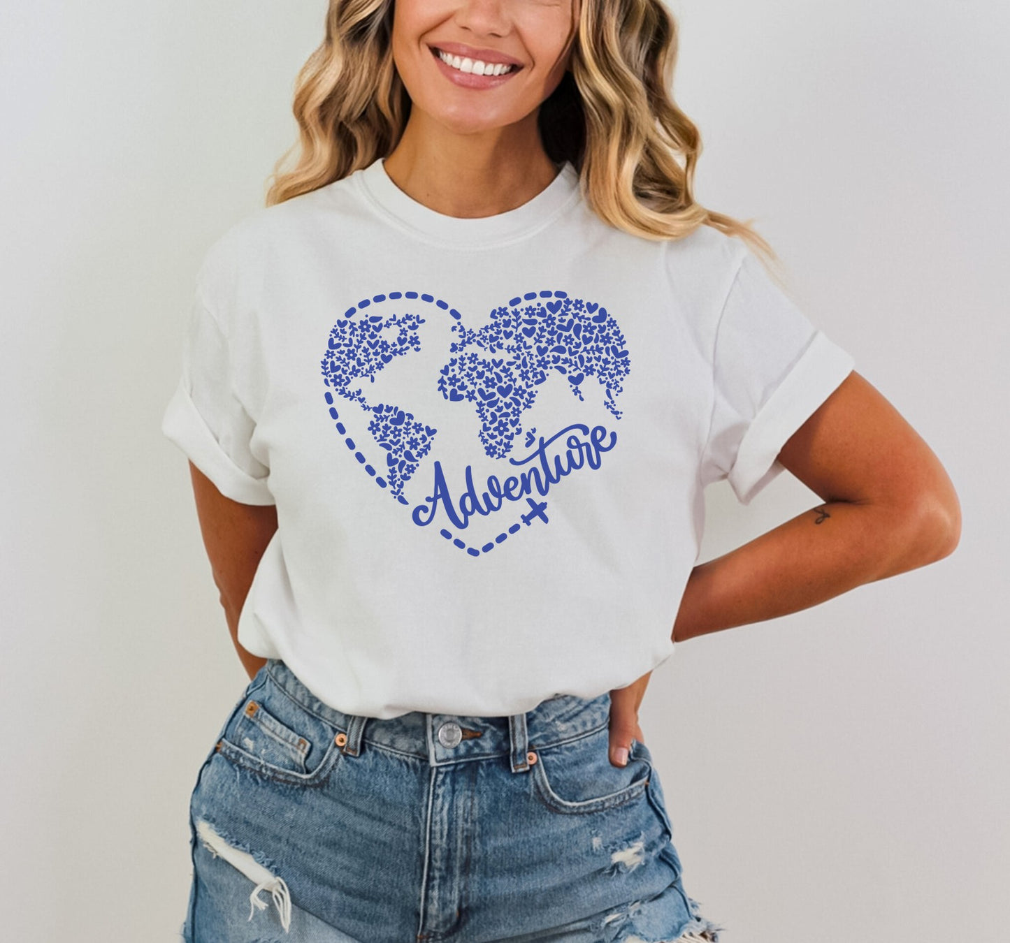 Adventure Awaits Heart Travel Shirt