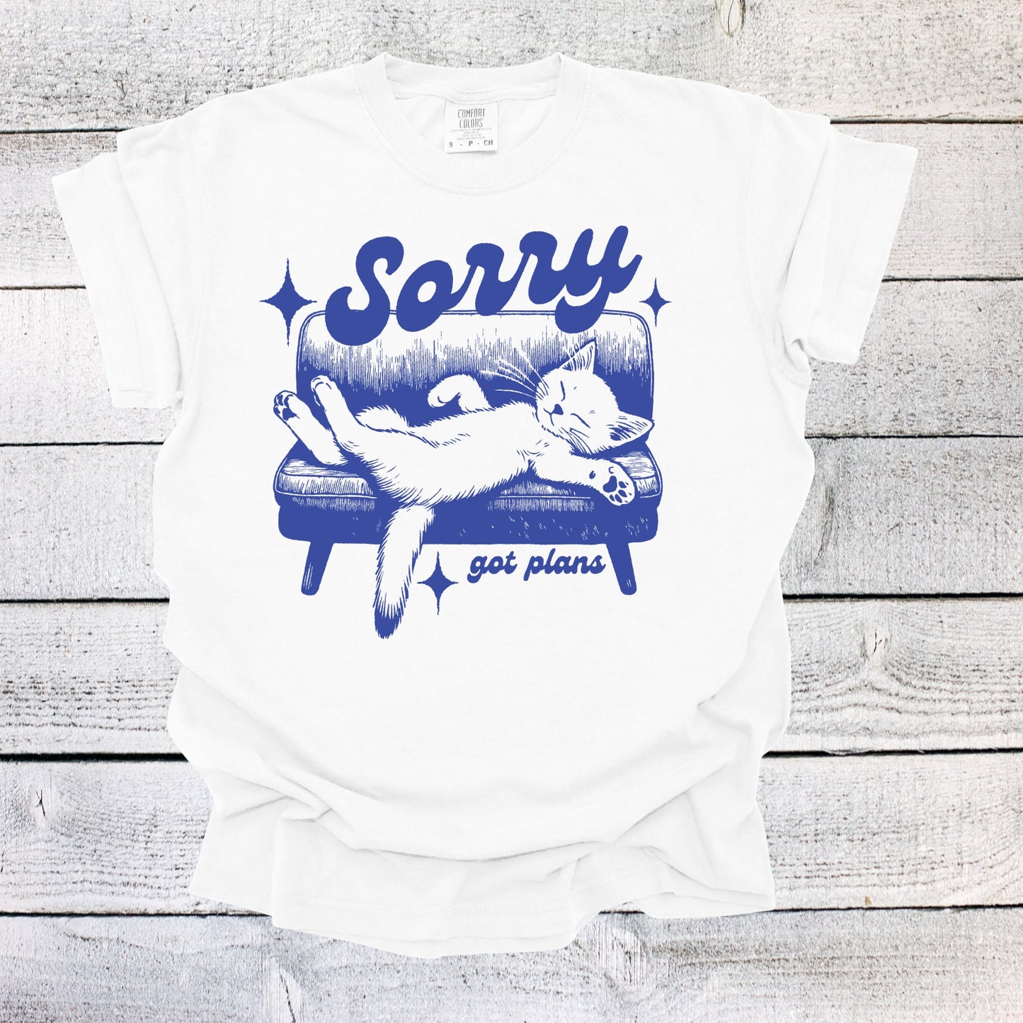 Sorry Got Plans Funny Cat Shirt